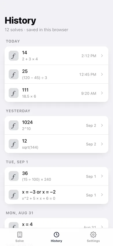 Reckon web app — screen 3