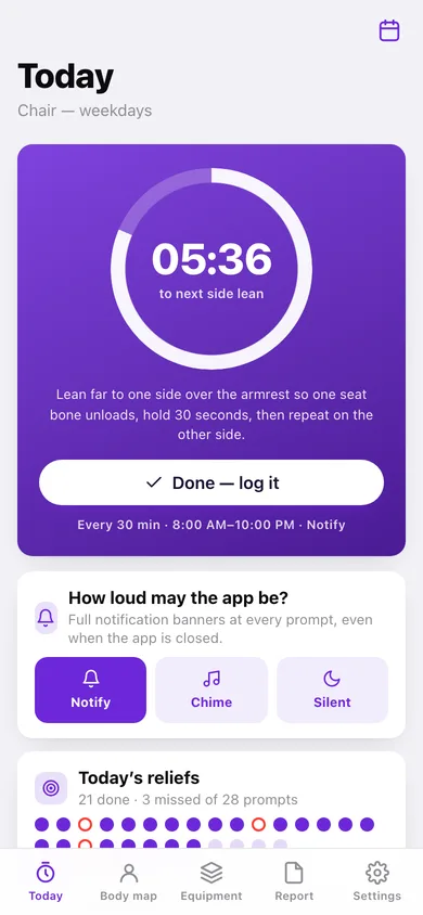 Relief Map web app — screen 1