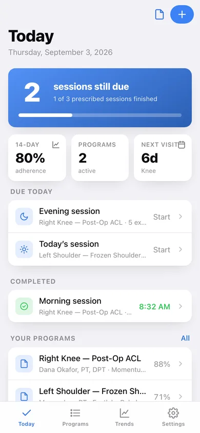 RepSheet web app — screen 1