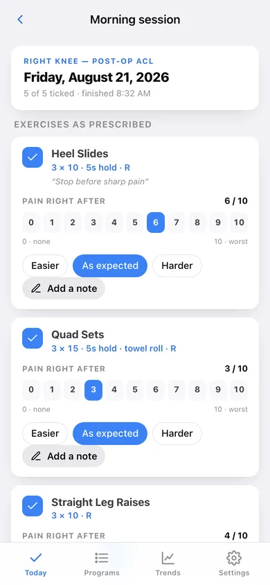 RepSheet web app — screen 2