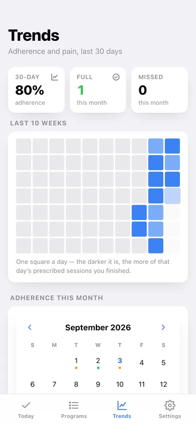 RepSheet web app — screen 3