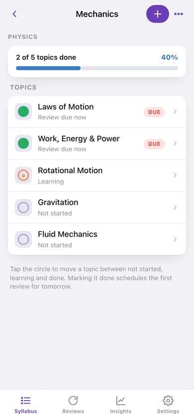 Revise web app — screen 2