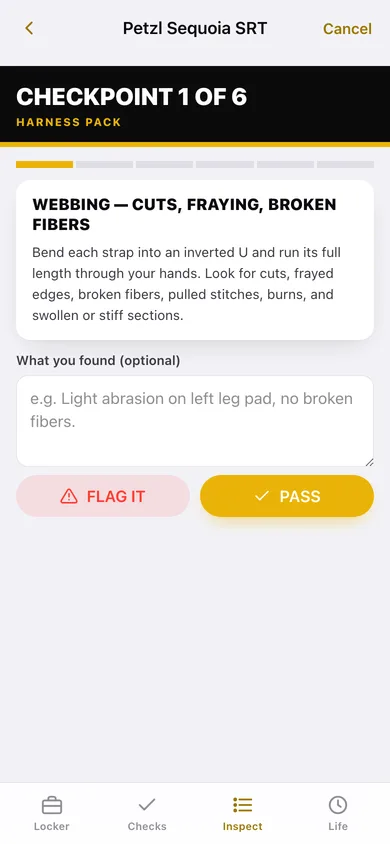 RigCheck web app — screen 3