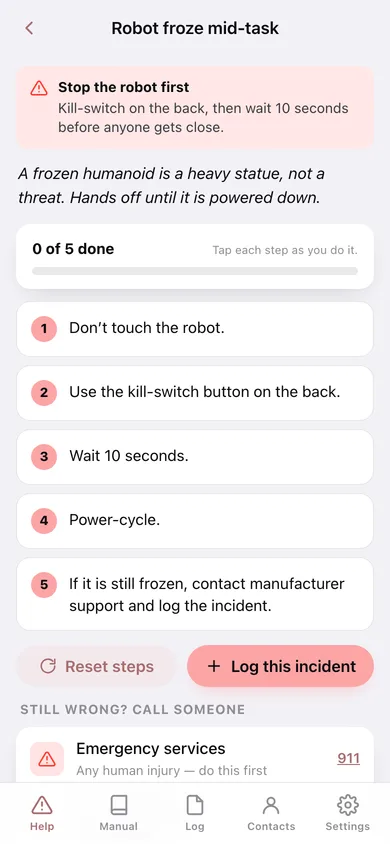 Robocrash web app — screen 2