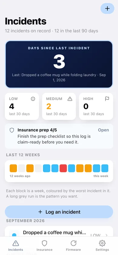 Robosafe web app — screen 1