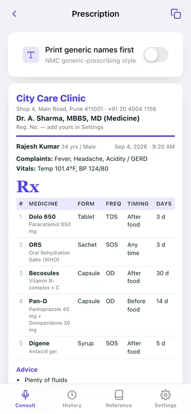 RxScribe web app — screen 2