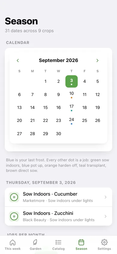 Seedstart web app — screen 3