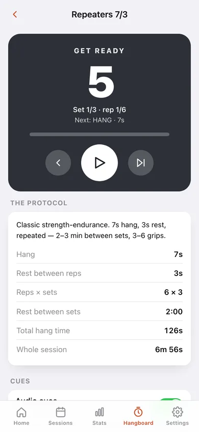 Sendlog Climbing Log web app — screen 3