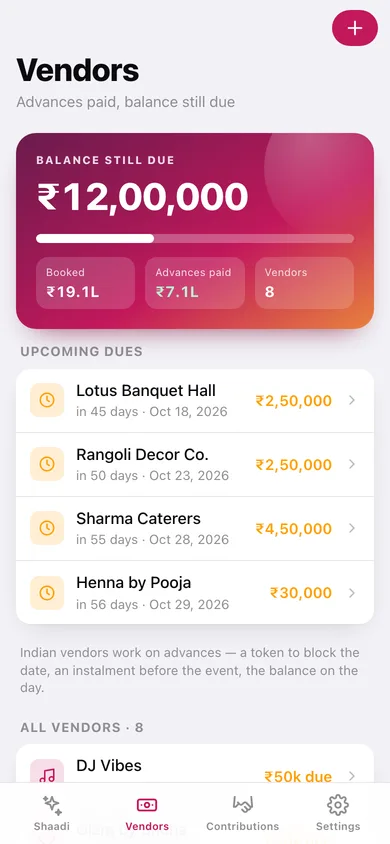 ShaadiBook web app — screen 2