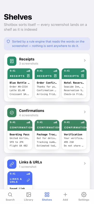 Shotbox: Screenshot Finder web app — screen 3