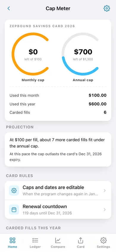 ShotLedger web app — screen 2