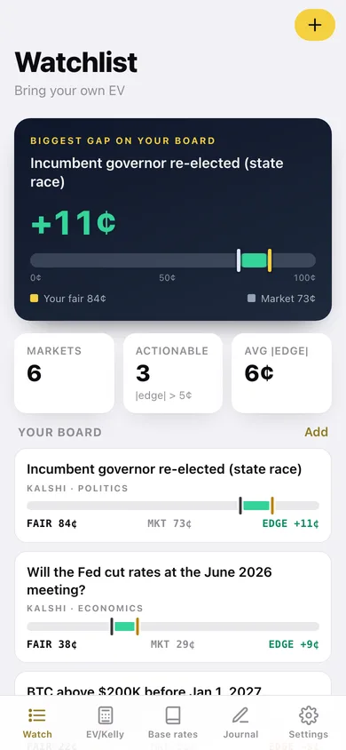 Sidemarket web app — screen 1