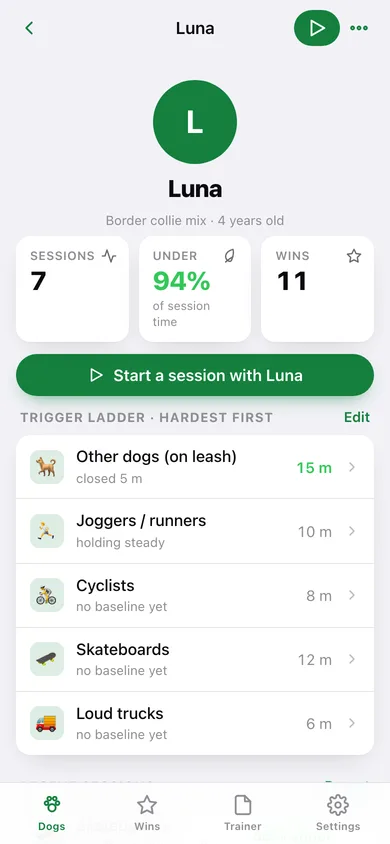 Sideways web app — screen 2