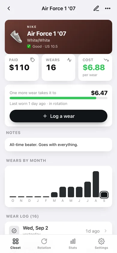 Sneakerbox web app — screen 2