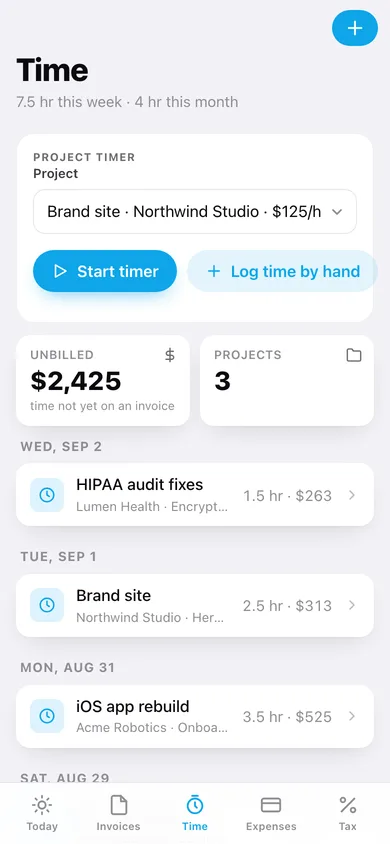 Solostack web app — screen 3