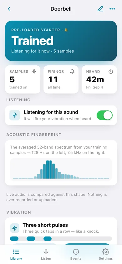 SoundSpotter web app — screen 2