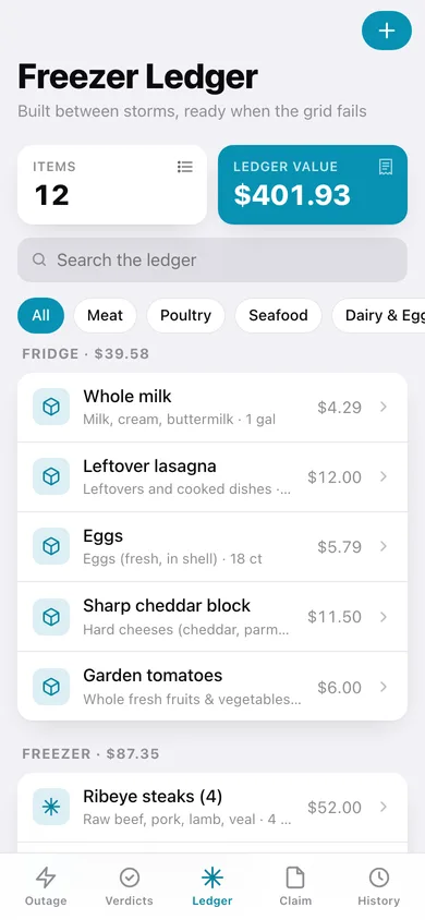 SpoilSafe web app — screen 3