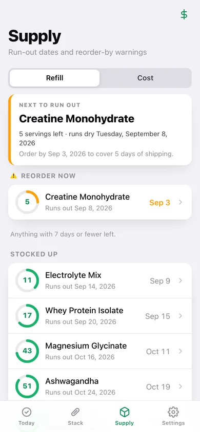 Stacklog web app — screen 2