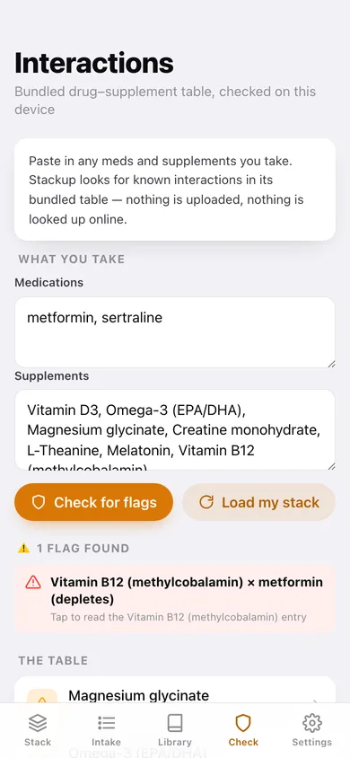 Stackup web app — screen 3