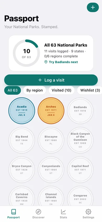 Stampr web app — screen 1