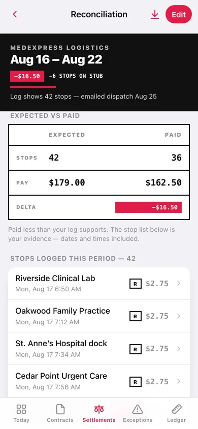 StatRun web app — screen 2