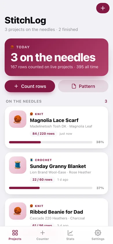 StitchLog web app — screen 1
