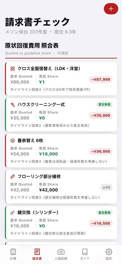 Taikyo Check web app — screen 2