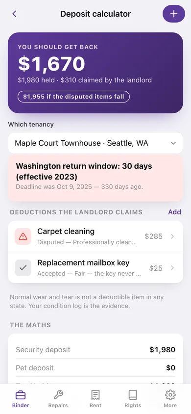 Tenantfolio web app — screen 3