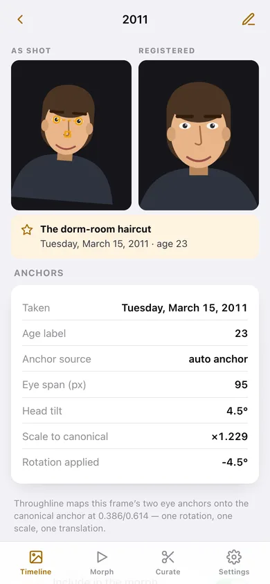 Throughline: You Over Time web app — screen 3