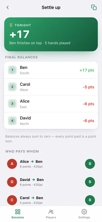 Tilescore web app — screen 3