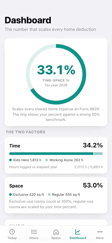 TimeSpace web app — screen 3