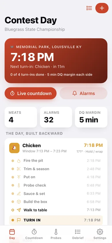 TurnIn web app — screen 1