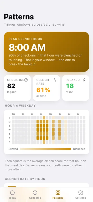 Unclench web app — screen 3