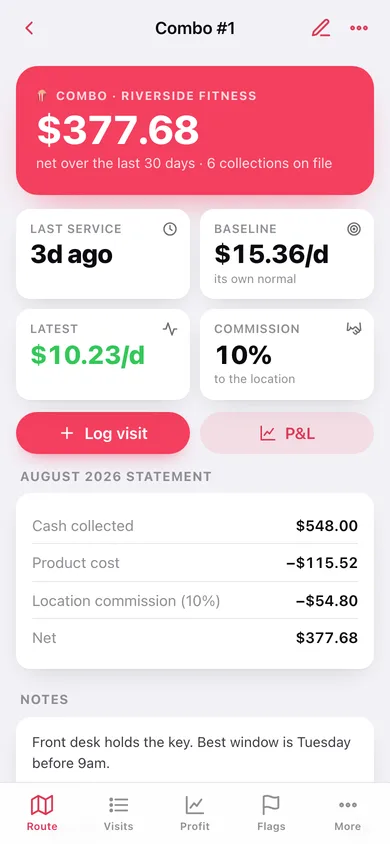 Vendbook web app — screen 2