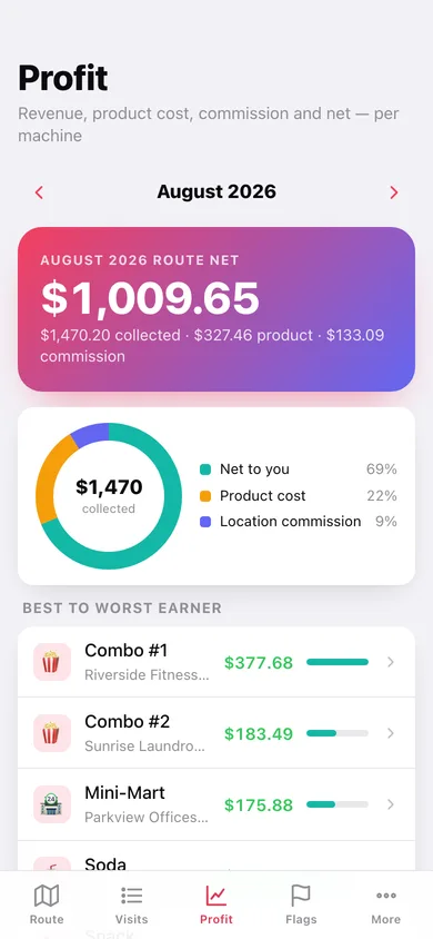 Vendbook web app — screen 3