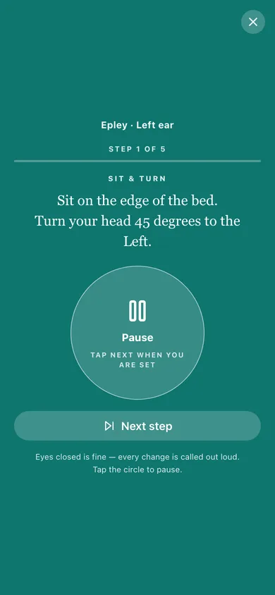 Vertigo Cue web app — screen 2
