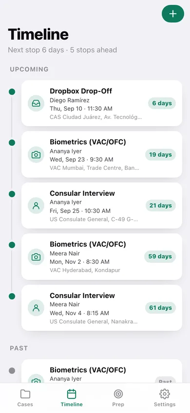 Visawise web app — screen 3