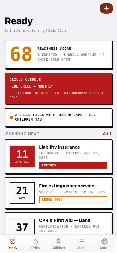 VisitReady web app — screen 1