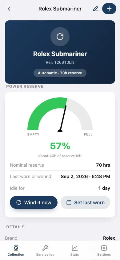 Watchwind web app — screen 2