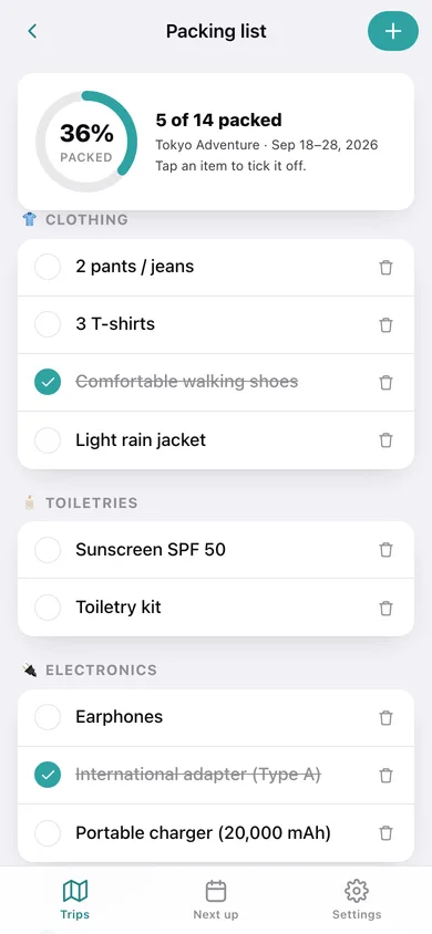 Wayfare web app — screen 3