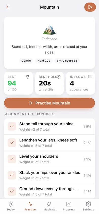 Yoga Coach web app — screen 3