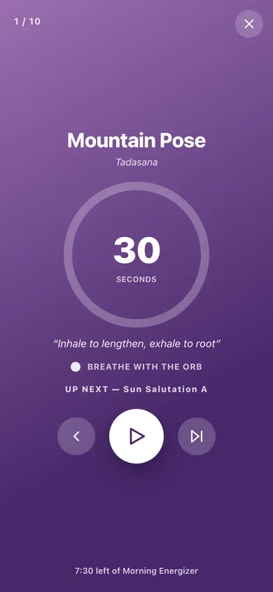 Yogaflow web app — screen 3