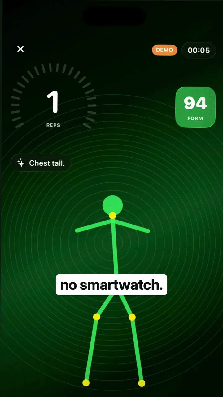 No smartwatch. No chest strap
