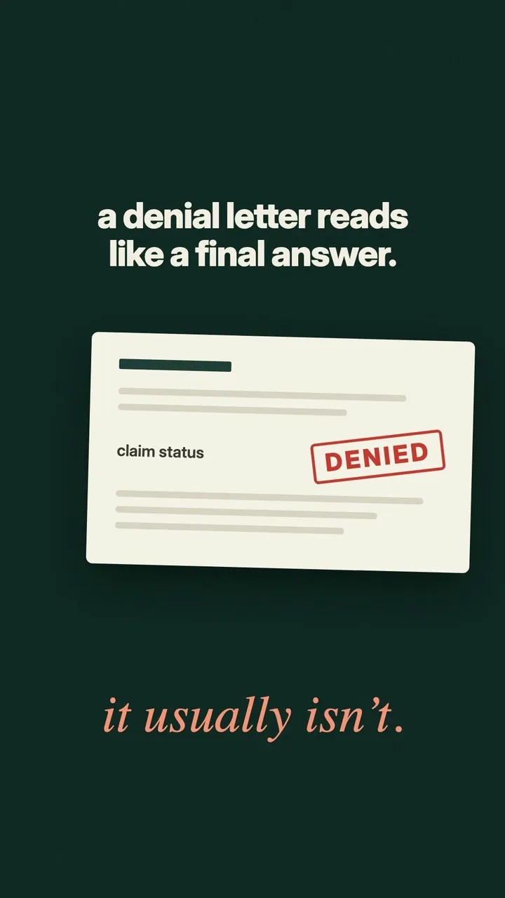 A denial letter reads like a final answer