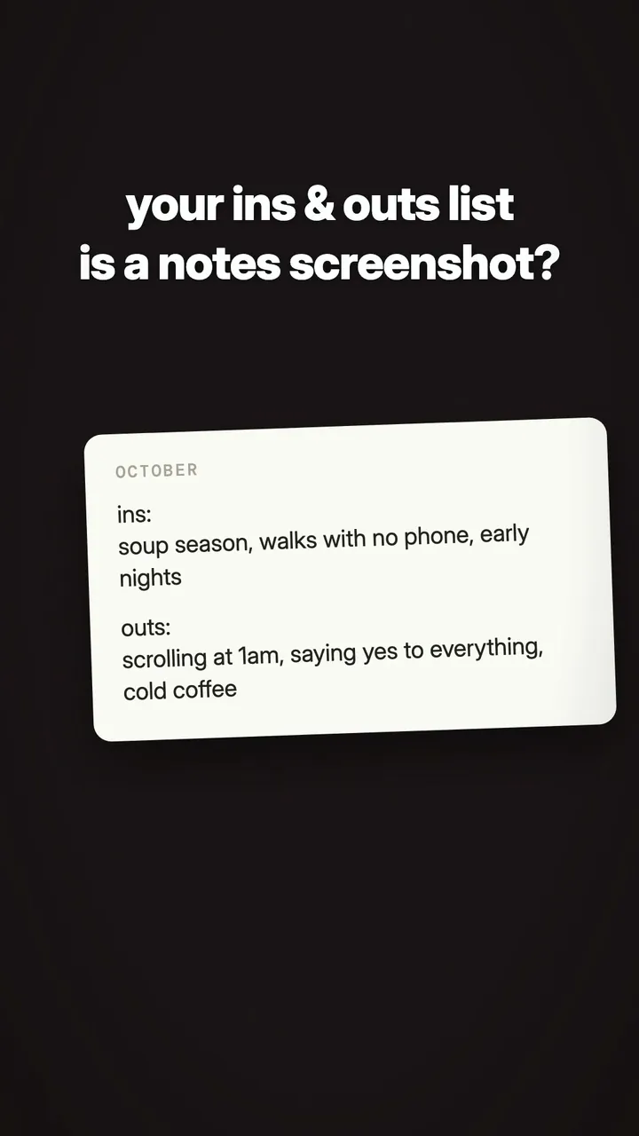 Your ins & outs list deserves better than a notes screenshot